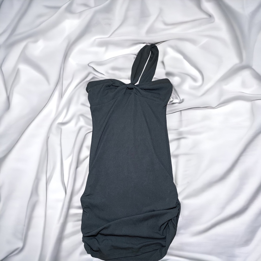 Black crossover dress
